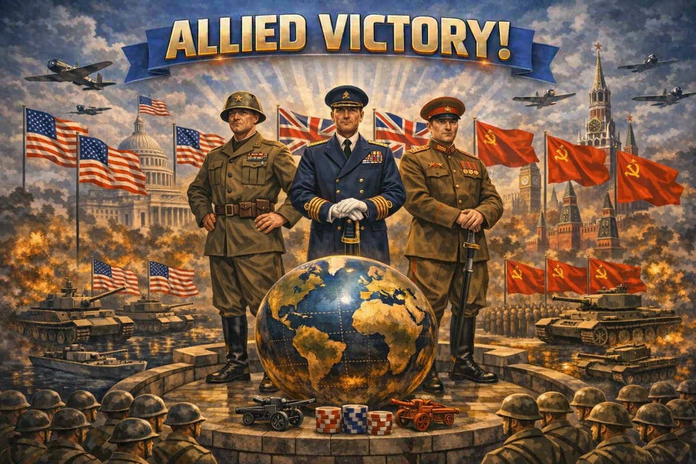 Allied Victory — game over screen