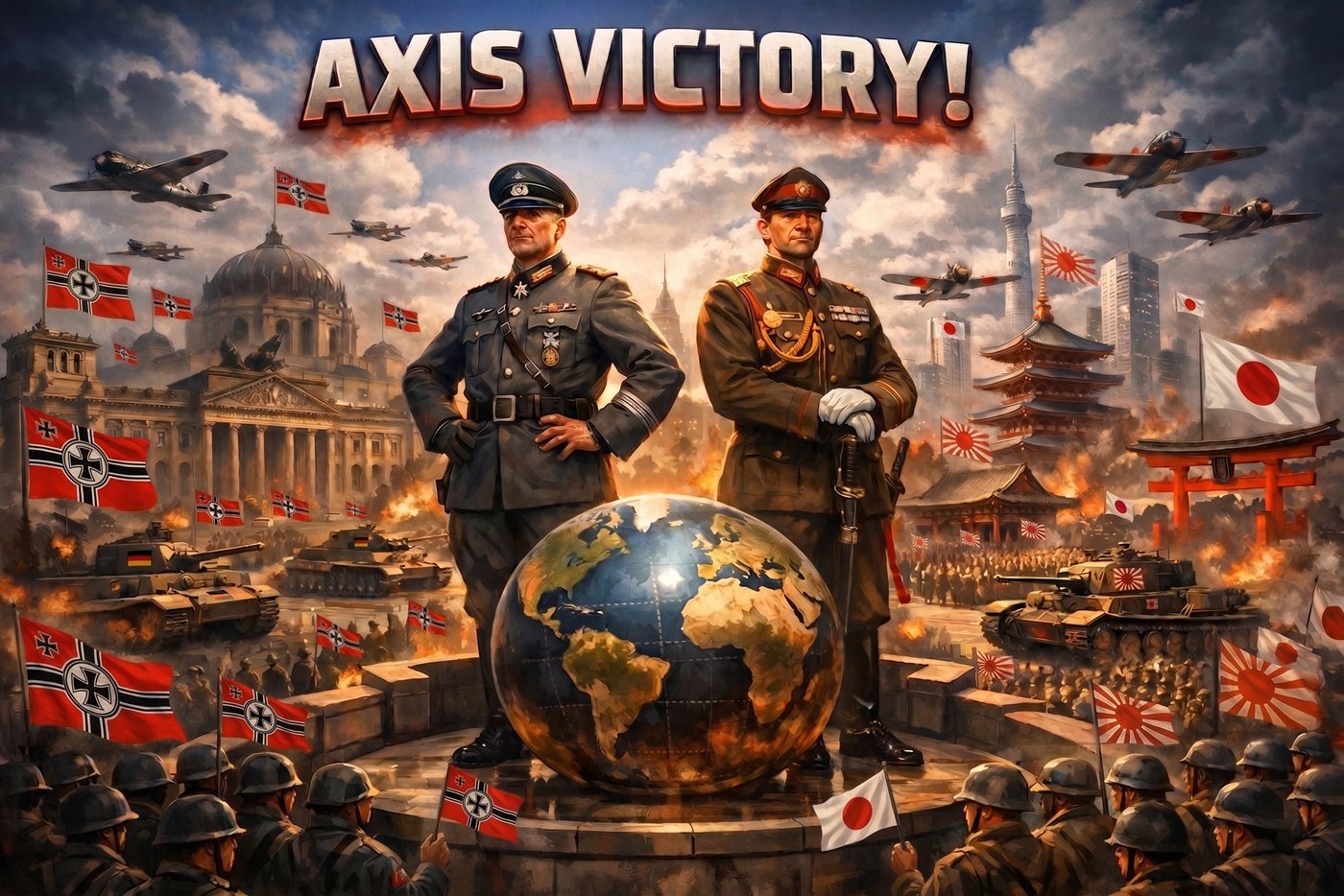 Axis Victory — game over screen