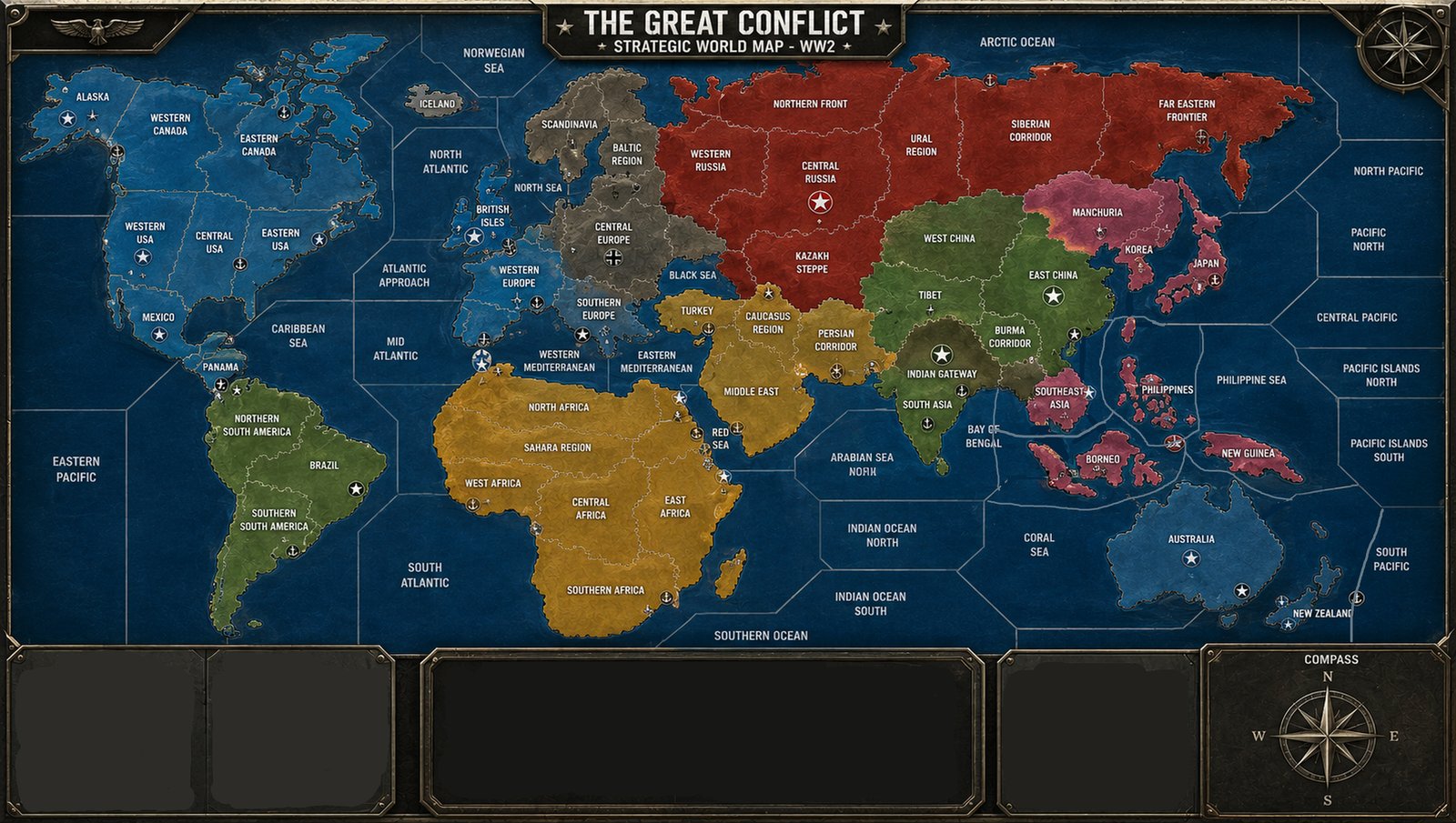 Screenshot: Battlefield overview in The Great Conflict